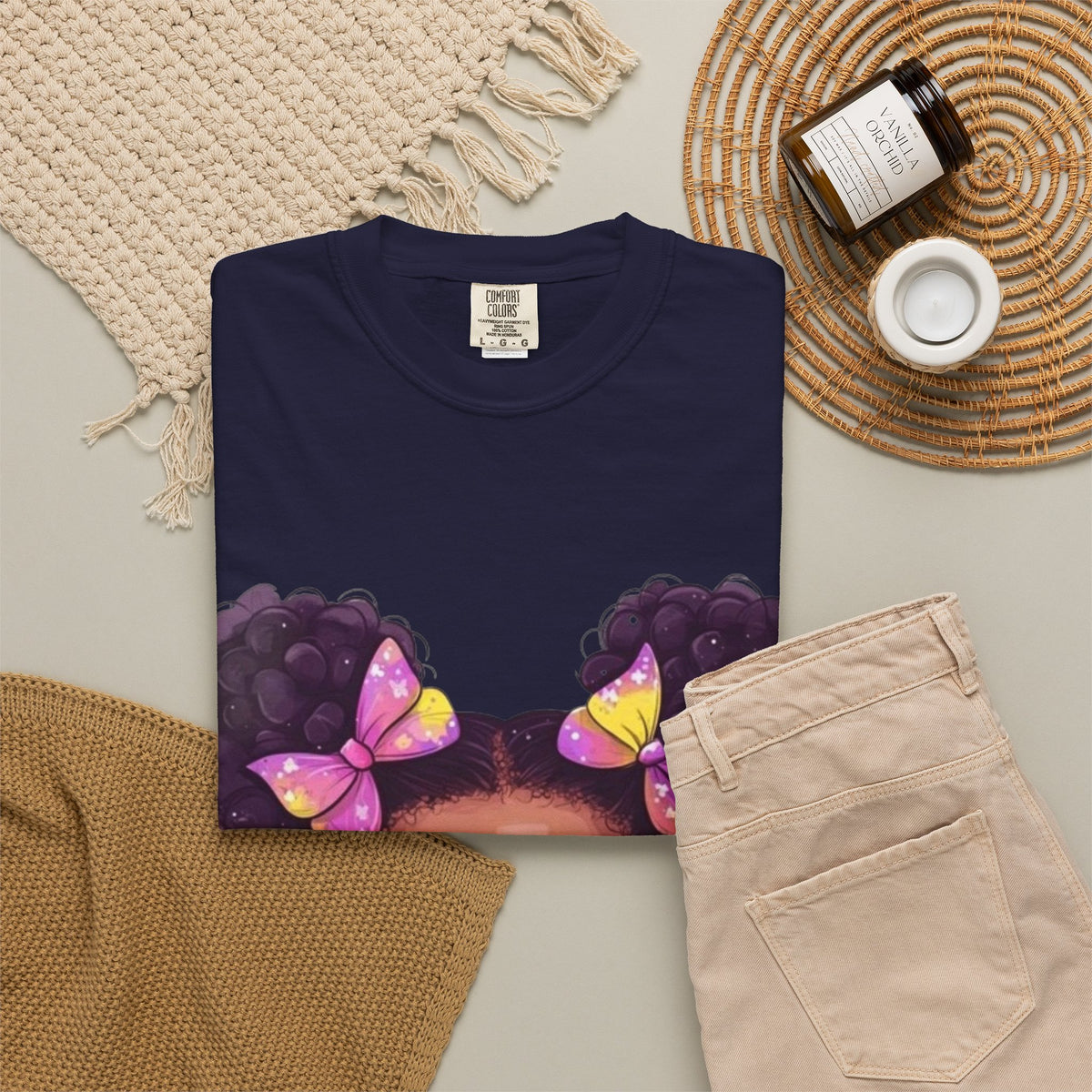 girls butterfly graphic tee