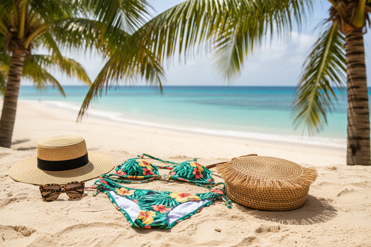 How to Style a Tropical Palm Print Bikini for Every Body Type