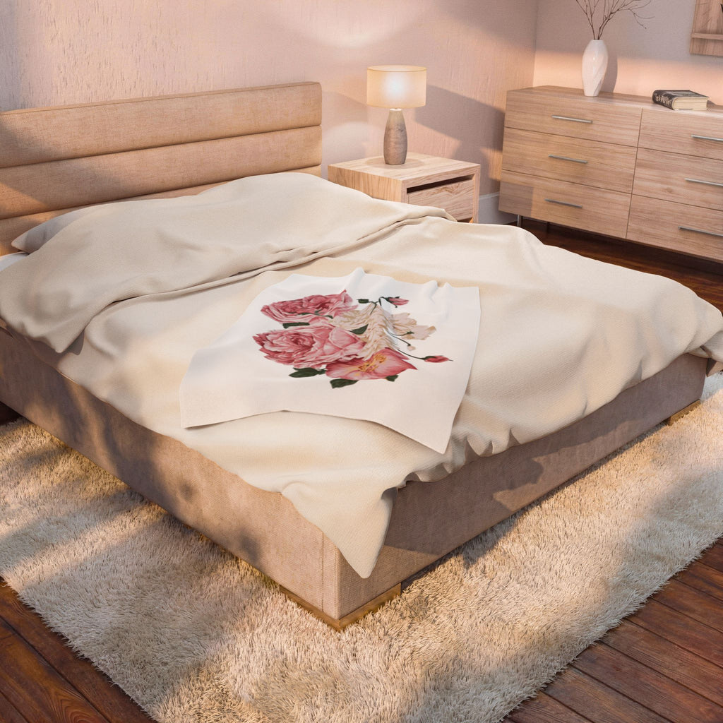 MENTALLY 00 Plush Blanket | Ultra-Condensed Grotesk Text, Minimal Streetwear Throw